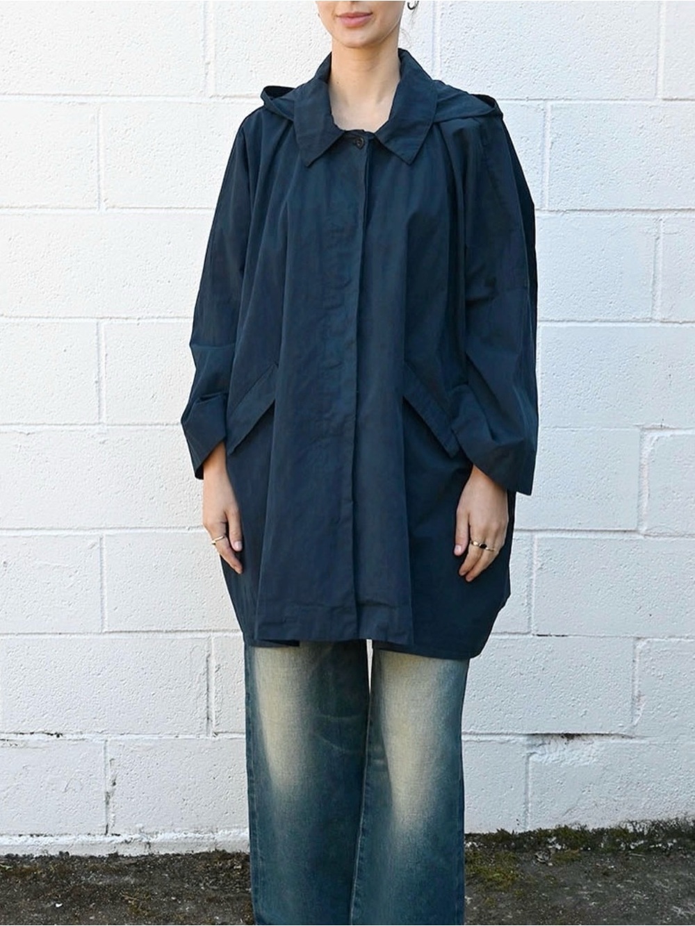 Labo.Art Navy Jacket With Hood